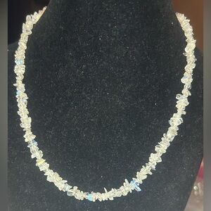 Elegant Rainbow Moonstone Chips (per rock identifier)  Necklace
